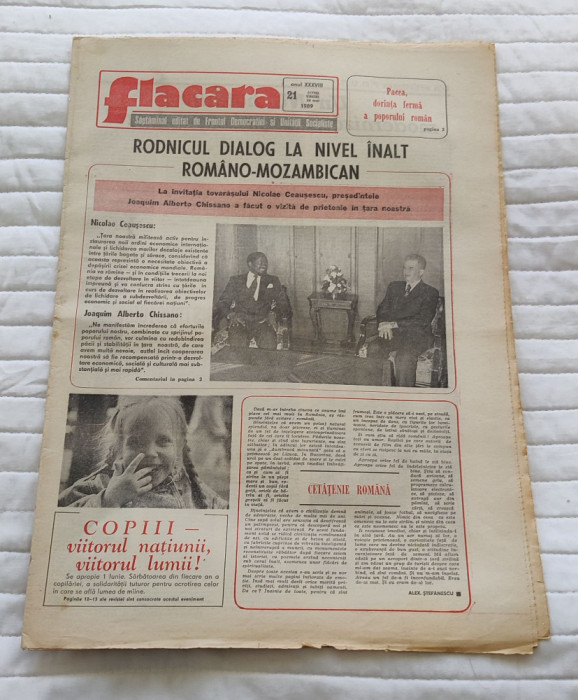 Ziarul FLACĂRA (24 mai 1989) Nr. 21