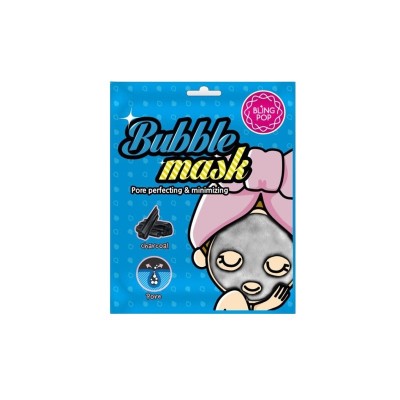 Blingpop Charcoal Bubble Mask Mască de față cu cărbune activ și acid hialuronic 30 ml foto