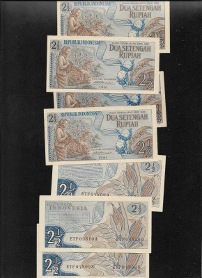 Indonezia 2.5 2 1/2 rupii rupiah 1961 unc pret pe bucata foto