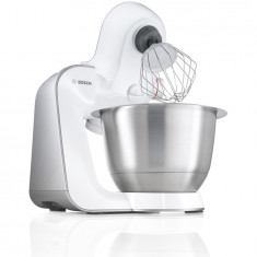 Robot de bucatarie Bosch Styline MUM54251, 900 W, 7 viteze, vas inox 3.9 l, blender 1,25 l, alb/gri