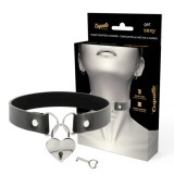 COQUETTE CHIC DESIRE - VEGAN LEATHER NECKLACE WITH HEART ACCESSORY WITH KEY, COQUETTE ACCESSORIES