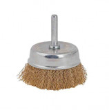 Perie circulara tip cupa. din sarma. cu tija pentru bormasina 75 mm