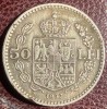 ROMANIA REGALISTA 50 LEI 1937 / NICKEL, 5,83 g. , 24 mm. / MONEDA DIN POZE