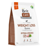 Brit Care Hypoallergenic Weight loss, XS-XL, Iepure, hrană uscată c&acirc;ini, sistem imunitar &amp; alergii, obezitate, 3kg