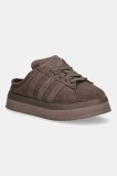 adidas Originals sneakers din piele &icirc;ntoarsă Campus0s culoarea maro, JR3731