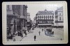 BRUXELLES , PLACE DE LA MONNAIE ET LA RUE NEUVE , FOTOGRAFIE LIPITA PE CARTON , MONOCROMA , CCA . 1900