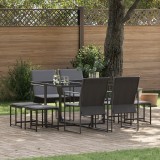 VidaXL Set mobilier de grădină, 10 piese, cu perne, oțel și textilenă