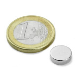 Magnet neodim disc &Oslash;10&amp;#215;3 mm, putere 1,8 kg, N42