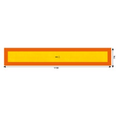 Placa Reflectorizanta Galben Rosu Fluorescent 1130X196 Mm