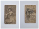 Fotografie CDV Fay Marton, Portretul Irmei Perian / Irina Perian, Resicza, Resita, Banat, Romania, Austro-Ungaria, VI.10.1910