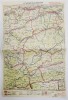 HARTA ZONEI SIBIU - BLAJ - SIGHISOARA , LITOGRAFIE DE M.D. MOLDOVEANU , 1936, POLICROMA