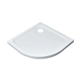 Cadita dus acrilica curbată Modena Slim 90x90x5.5 cm joasa alba