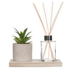 Decoratiune cu baza pentru ulei aromat si o floare artificiala, M Deco