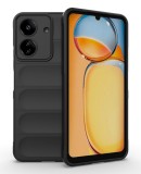 Husa Wave din Silicon compatibila Xiaomi Redmi 13C Anti-Shock, Negru, Oem