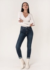 Blugi Dama Albastru inchis Slim Nina Carter P078-2A M9