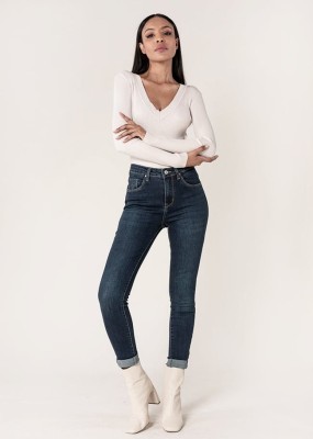 Blugi Dama Albastru inchis Slim Nina Carter P078-2A M9 foto