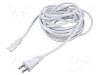 Cablu IEC C7 2x0,75mm2 5m alb 7A 125V LIAN DUNG