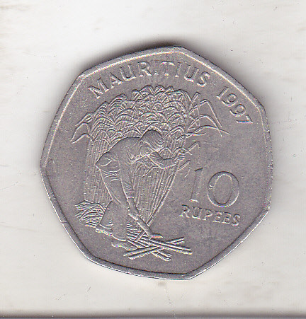 bnk mnd Mauritius 10 rupii 1997 , personalitati