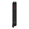 Prelungitor 5 prize cu protectie la supratensiune, 2xUSB, intrerupator, cablu 3m, siguranta copii, Negru