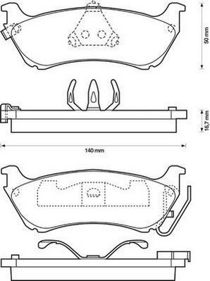 Placute frana spate Mercedes M-Class (W163), 02.1998-06.2005, marca SRLine S70-1431 foto