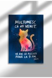 Poster Canvas Unframed Cat Quote in Romana - Print Digital - Va rog Sa Plecati | A4 (21 x 29.7 cm)