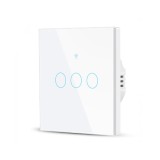 Intrerupator inteligent cu touch Rovo FN3C, Wi-Fi, fara nul, 3 canale, 10A, RF 433MHz - RESIGILAT