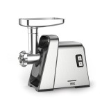 Masina de tocat Heinner HighPro 1800 MG-Y1800X, 1800W, Reverse, 3 site de taiere, Accesoriu rosii/carnati, Argintiu