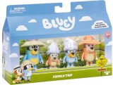 Set 4 figurine - Bluey - Family Trip: Bandit, Bingo, Bluey &amp; Chilli | Moose Toys