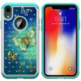 Cumpara ieftin Husa iPhone XR Printing Rhinestone - Gold Butterfly