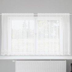 vidaXL Perdele cu perdele Alb 500x100cm Poliester 4107764