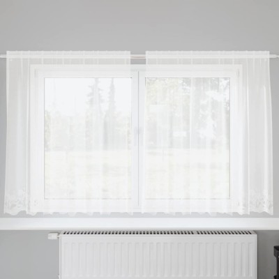 vidaXL Perdele cu perdele Alb 500x100cm Poliester 4107766 foto