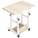 Birou mobil Stolu mdf-metal, Alb, 60x40x68 cm