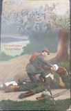 Carte postala, Doi camarazi de arme, Germania, 1915