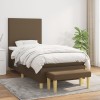 VidaXL Pat box spring cu saltea, maro &icirc;nchis, 80x200 cm, textil 3136952