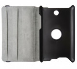 Husa tip carte neagra (textura Litchi) rotativa cu stand pentru Asus Fonepad ME371