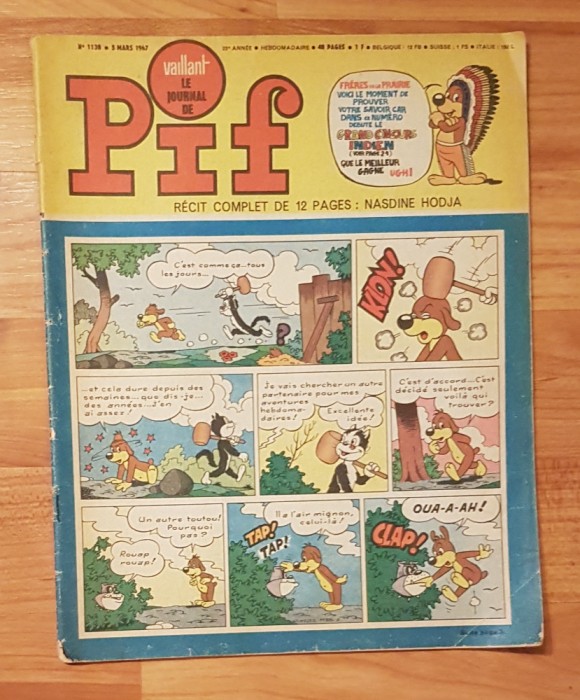 Revista Vaillant le Journal de Pif. Nr. 1138, 5 martie 1967