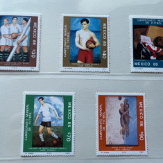 mexic - serie timbre fotbal campionatul mondial 1986 Mexic nestampilate MNH
