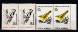ROMANIA 1993 LP 1314 PASARI VALOAREA 20 LEI VALOAREA 50 LEI HARTIE ALBA CU FILIGRAN FILIGRAN PERECHI STARE MNH