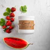 Cumpara ieftin Set lumanare parfumata Capsuni si pepene verde, suport lumanare, accesoriu elegant pentru stins lumanarea si foarfeca de taiat fitil lumanare