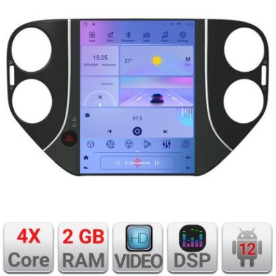 Navigatie VW Tiguan 2013-2016 tip tesla radio gps internet 4 Core carplay android auto 2+32 kit-tesla-tiguan-14+EDT- CarStore Technology foto
