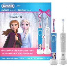 Set periute de dinti electrice Oral B Vitality D100 Sensi Ultra Thin &amp;amp; Frozen foto