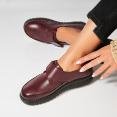 Pantofi dama casual Bordo din Piele Ecologica Enya