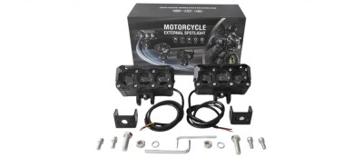 Set 2 Proiectoare LED cu Lupe Bifunctionale AutoREY&amp;reg; PRO pentru Motociclete sau ATV, Culoare Alb 6000K si Culoare Galbena 3000K pentru Ceata foto