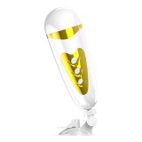 Masturbator automat PRETTY LOVE Sally, simulare anală realistă, cu funcție de sunet, 12 funcție de vibrație, alb cu auriu