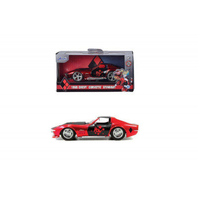 Masina Harley Quinn 1969 Corvette Stingray, metalica, scara 1:32 foto