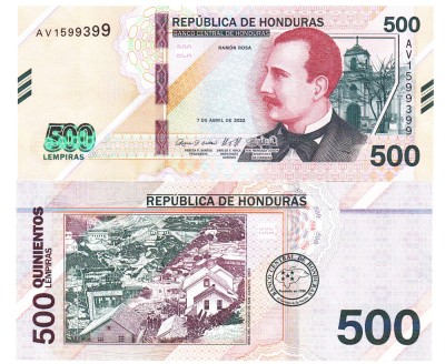 Honduras 500 Lempiras 2022 P-22 UNC foto