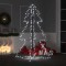 vidaXL Brad Crăciun conic, 200 LED-uri, 98x150 cm, interior &amp; exterior 328574
