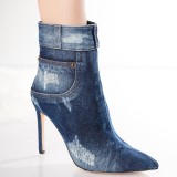 Cumpara ieftin Ghete dama Bleumarin din Textil-Blug Carson, 40