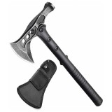 Topor 2 in 1, IdeallStore&reg;, cu ciocan si husa, otel inoxidabil, 39 cm
