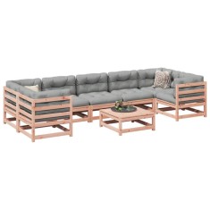 vidaXL Set canapele gradina, 8 piese, lemn masiv brad douglas foto